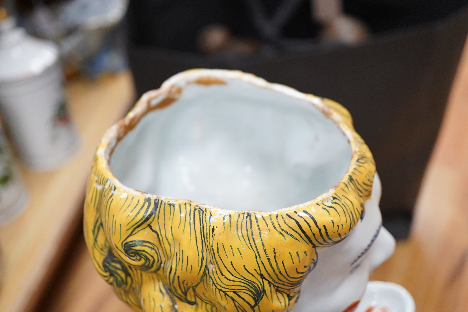 Six Italian faience Botanical apothecary jars and covers - 26cm high, two other 19th century style jars and three other related items.